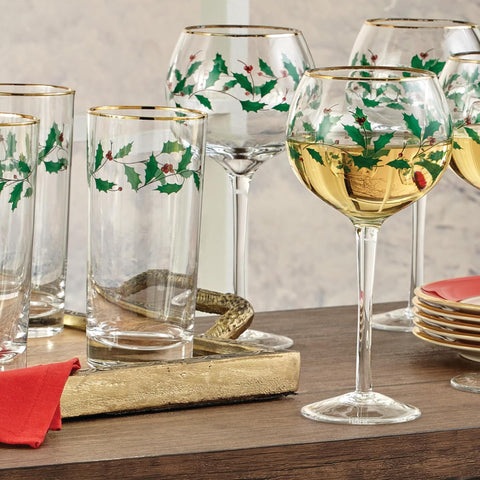 Holiday 4-Piece Iced Beverage Glass Set – Christmas Dinnerware