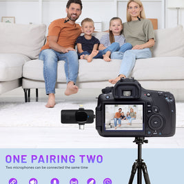 2.4GHz Wireless Lavalier Microphone – Portable Mini Mic for Clear Audio Recording