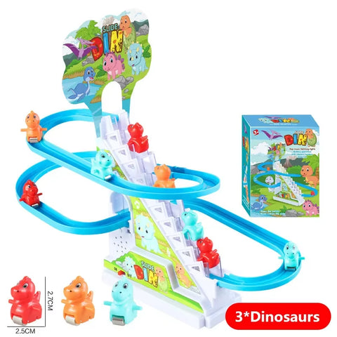 Electric Duck Race Track Toy – Climbing Roller Coaster Set with Lights & Music for Kids