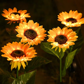 LED Solar Sunflower Garden Lights – Waterproof Outdoor Lawn & Pathway Decor