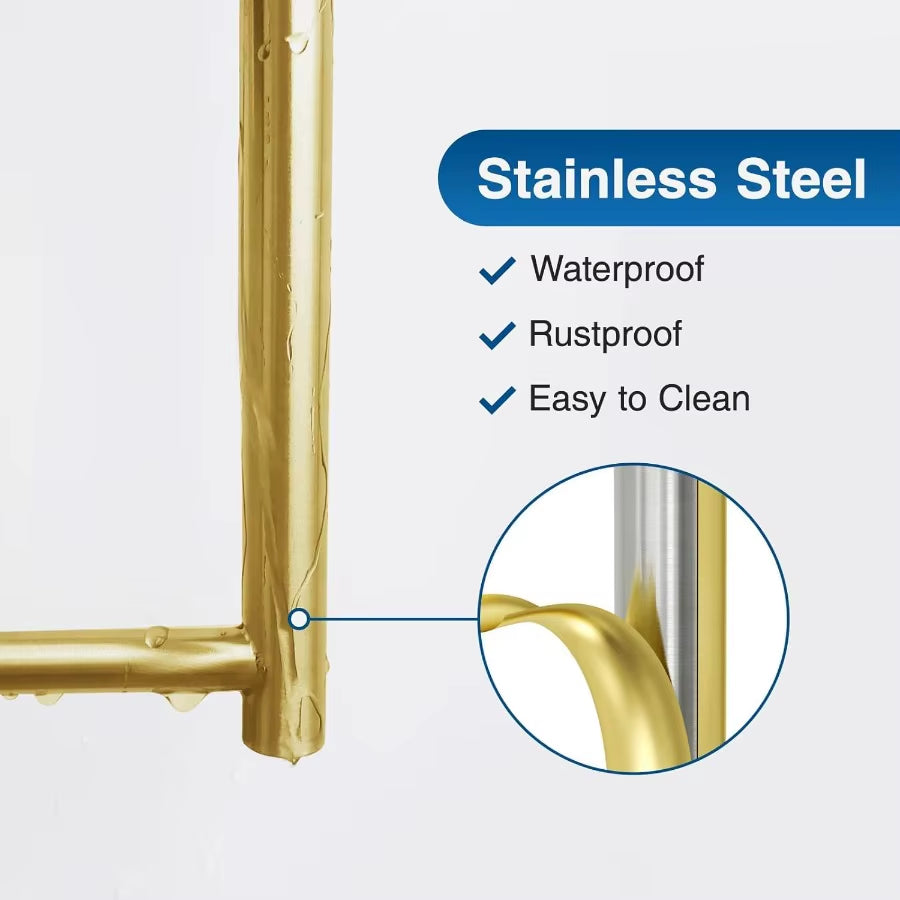 Gold Paper Towel Holder – Wall Mounted Stainless Steel Roll Dispenser for Kitchen or Cabinet
