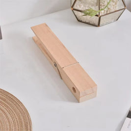Wooden Clothespin Towel Holder – Rustic Wall-Mounted Bathroom Hook