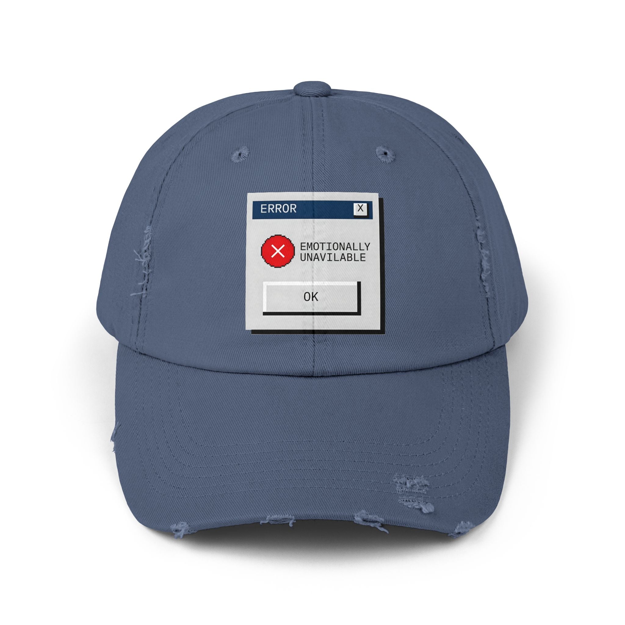 Unisex Distressed Cap Emotionally Unavailable
