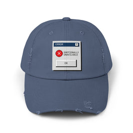 Unisex Distressed Cap Emotionally Unavailable