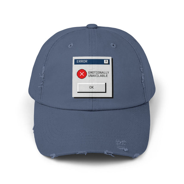 Unisex Distressed Cap Emotionally Unavailable