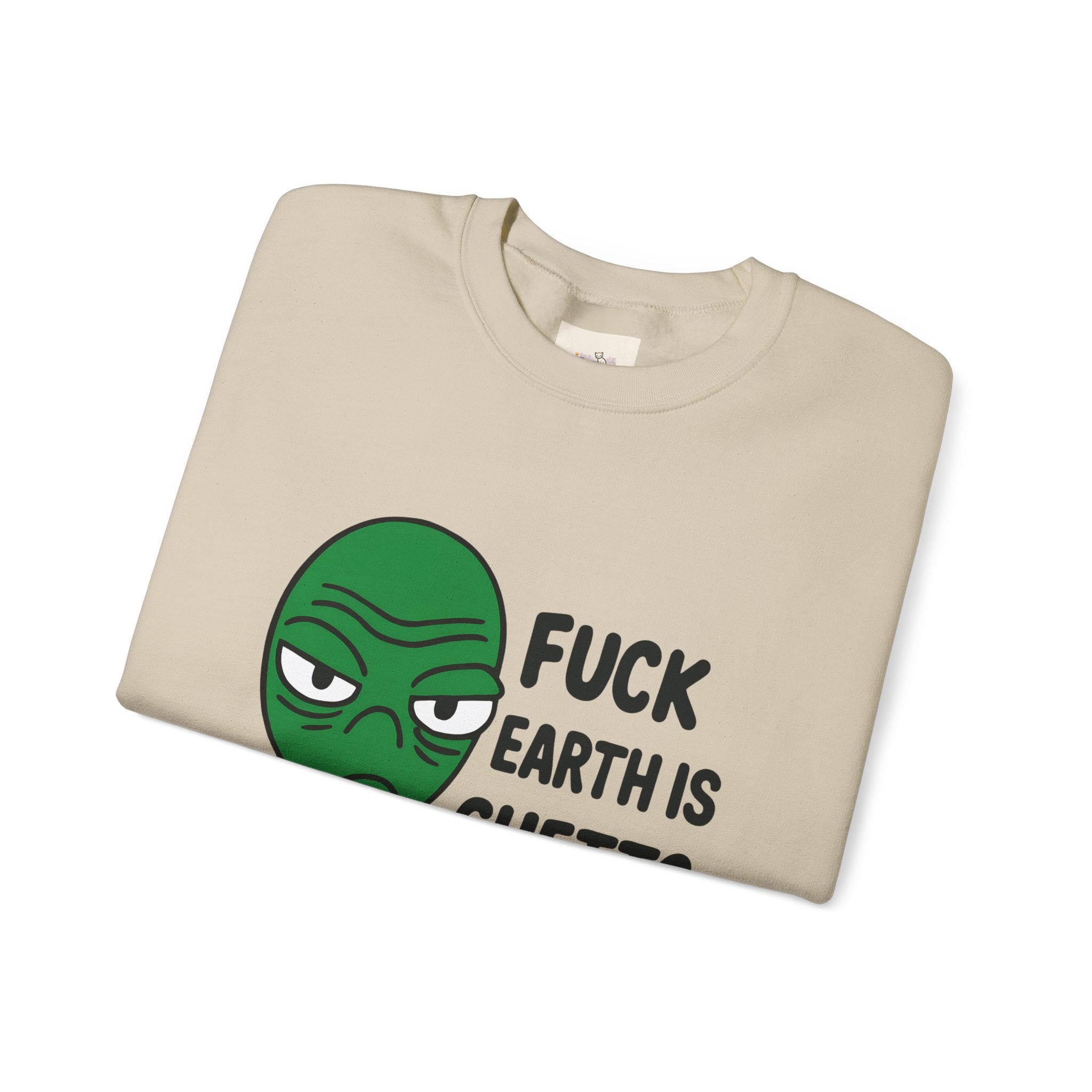 Funny Alien Sweatshirt, Cozy Unisex Crewneck, Unique Gift, Casual Wear, Everyday Humor, Trendy Fashion