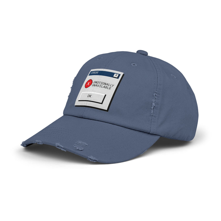 Unisex Distressed Cap Emotionally Unavailable