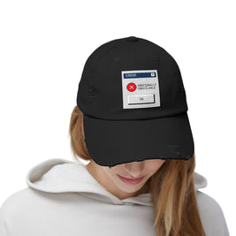 Unisex Distressed Cap Emotionally Unavailable