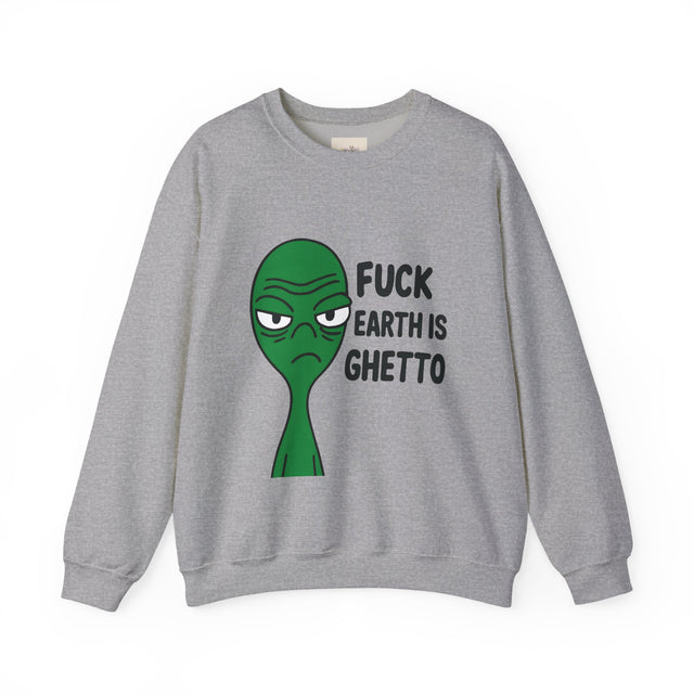 Funny Alien Sweatshirt, Cozy Unisex Crewneck, Unique Gift, Casual Wear, Everyday Humor, Trendy Fashion