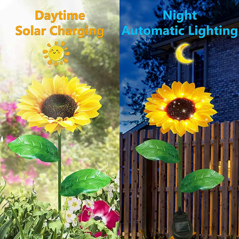 LED Solar Sunflower Garden Lights – Waterproof Outdoor Lawn & Pathway Decor