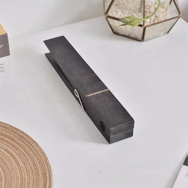 Wooden Clothespin Towel Holder – Rustic Wall-Mounted Bathroom Hook