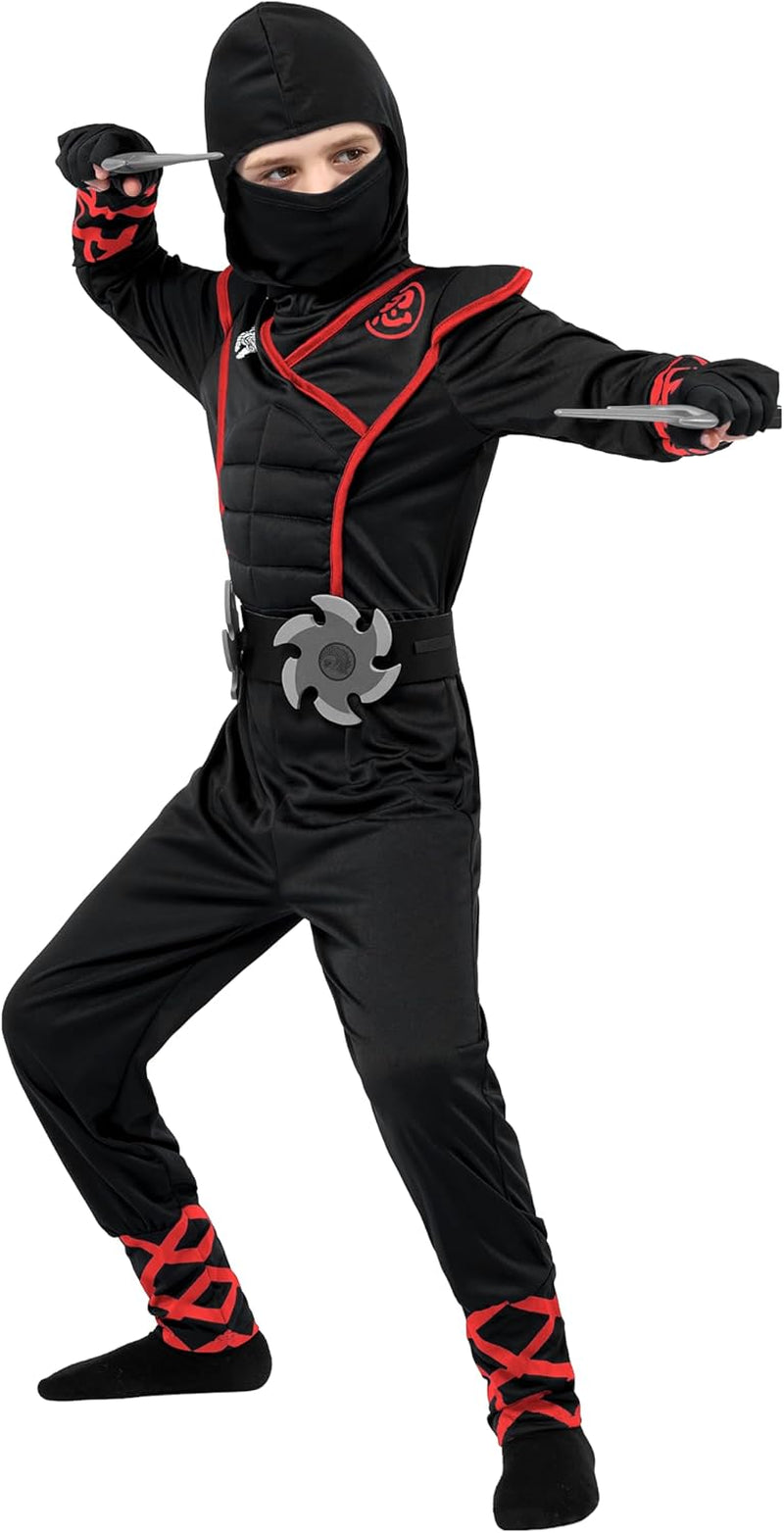 Halloween Ninja Costume, Ninja Outfit Set for Kids, Halloween Costumes for Boys Dress up Party