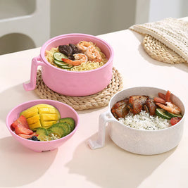 Microwave Ramen Cooker Bowl Set with Chopsticks, Spoon & Fork – Instant Noodle Bowl for Students & Home