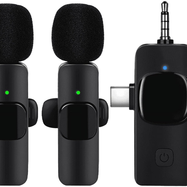 2.4GHz Wireless Lavalier Microphone – Portable Mini Mic for Clear Audio Recording