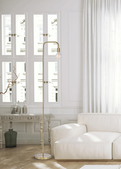 Holden 70" Floor Lamp – Matte Brass Modern Standing Lamp with Foot Switch