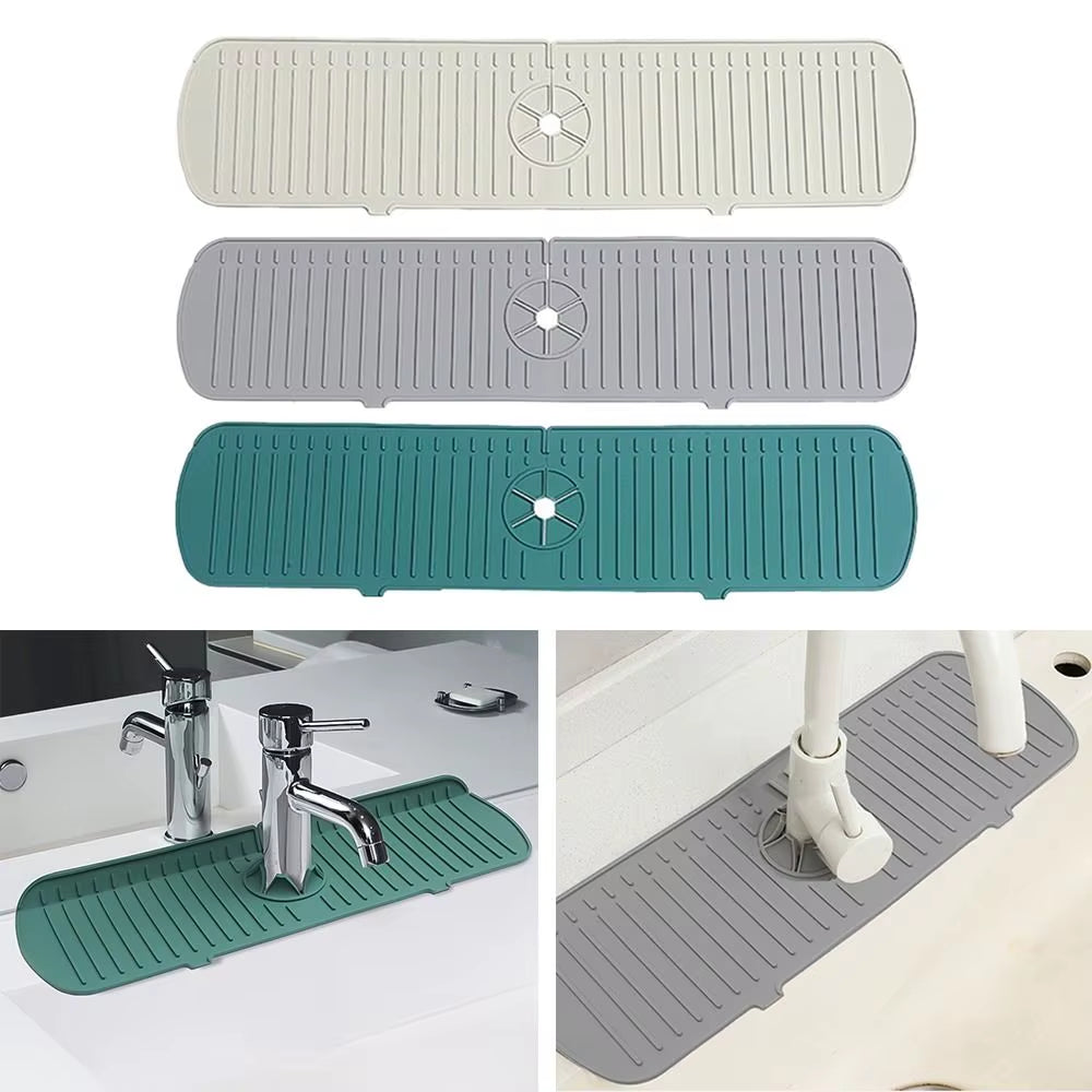 Silicone Faucet Mat – Large Sink Splash Pad & Countertop Protector