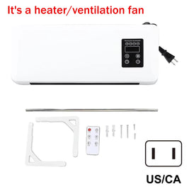 Wall-Mounted Electric Space Heater – Remote Control 3D Fan Heater for Home