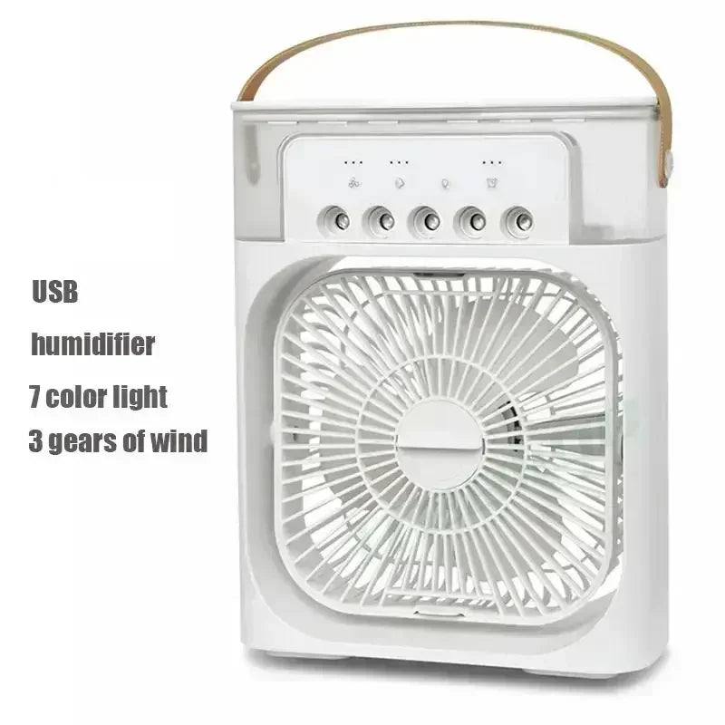 3-in-1 Portable Air Cooler Fan – Mini Air Conditioner & Humidifier with LED Night Light