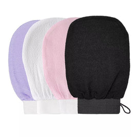 Exfoliating bath gloves