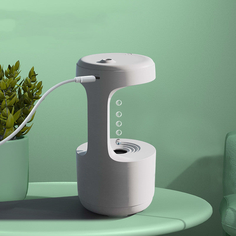 Anti-Gravity Bedroom Humidifier – Large Capacity Aroma Diffuser with Clock & Backflow Mist
