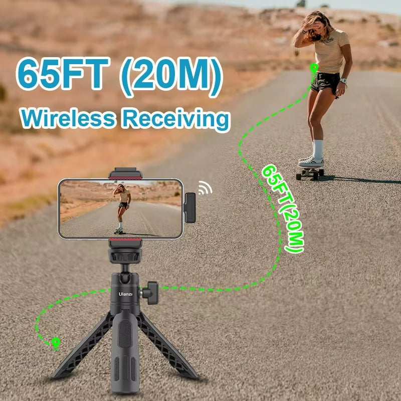 J12 Wireless Lavalier Microphone – Mini Lapel Mic for iPhone & Android