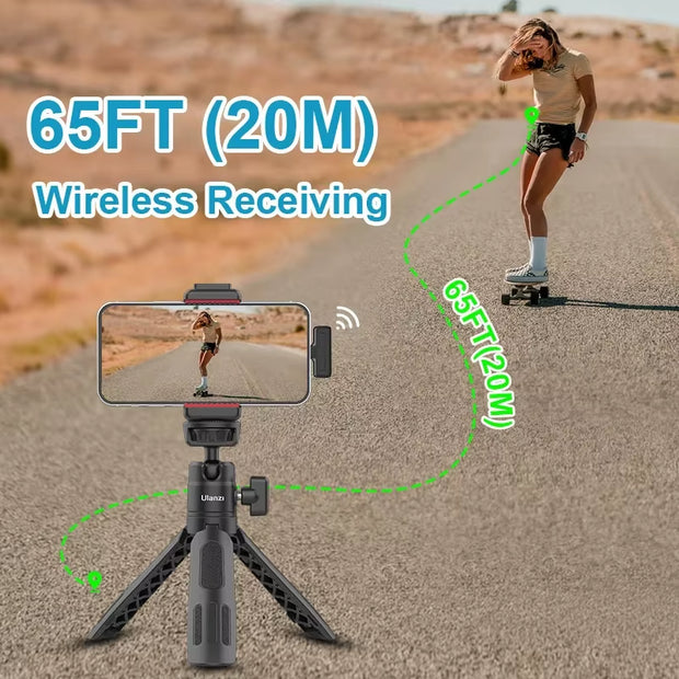 J12 Wireless Lavalier Microphone – Mini Lapel Mic for iPhone & Android