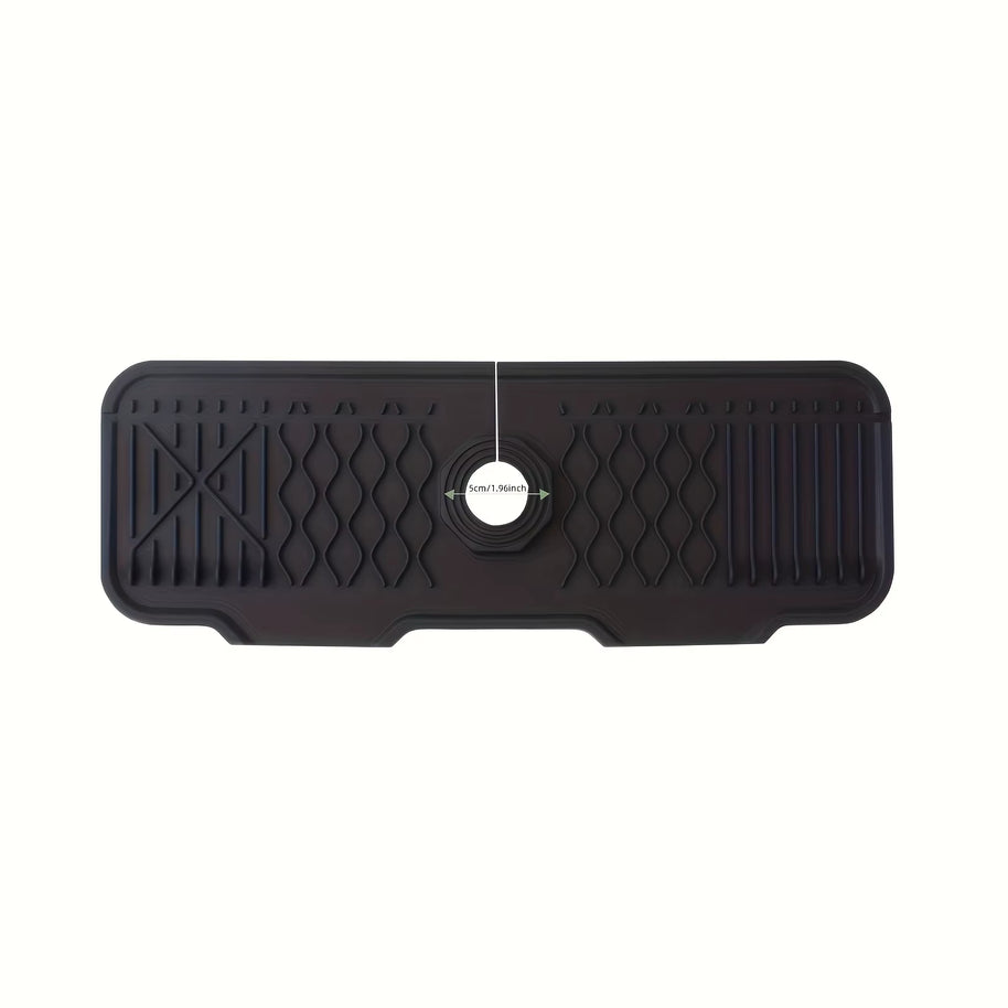 Silicone Faucet Splash Guard – Sink Drip Catcher Tray & Splash Pad