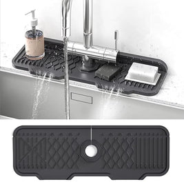Silicone Faucet Splash Guard – Sink Drip Catcher Tray & Splash Pad