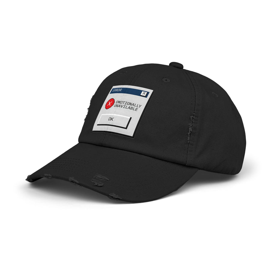 Unisex Distressed Cap Emotionally Unavailable