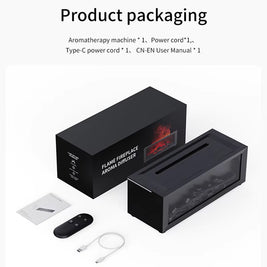 Creative Fireplace Humidifier & Aroma Diffuser – LED Light & Remote Control