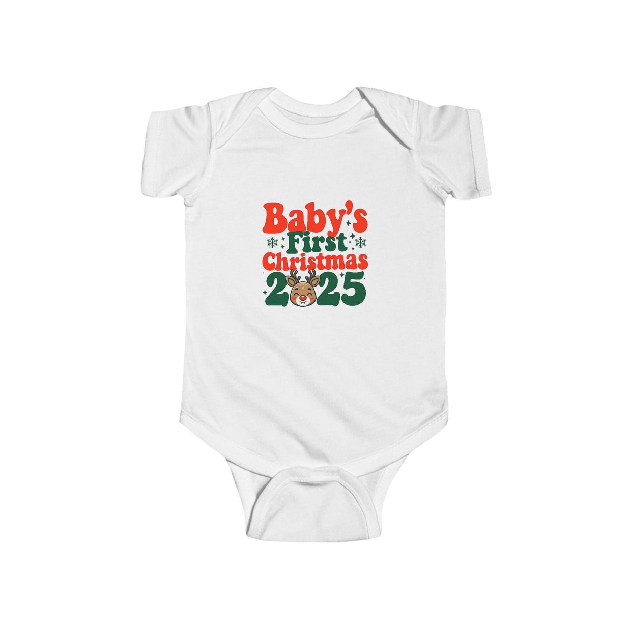 Baby's First Christmas Bodysuit, Infant Christmas Outfit, Holiday Gift, Baby Shower Present, Cute Baby Clothes, 2025 Baby Bodysuit