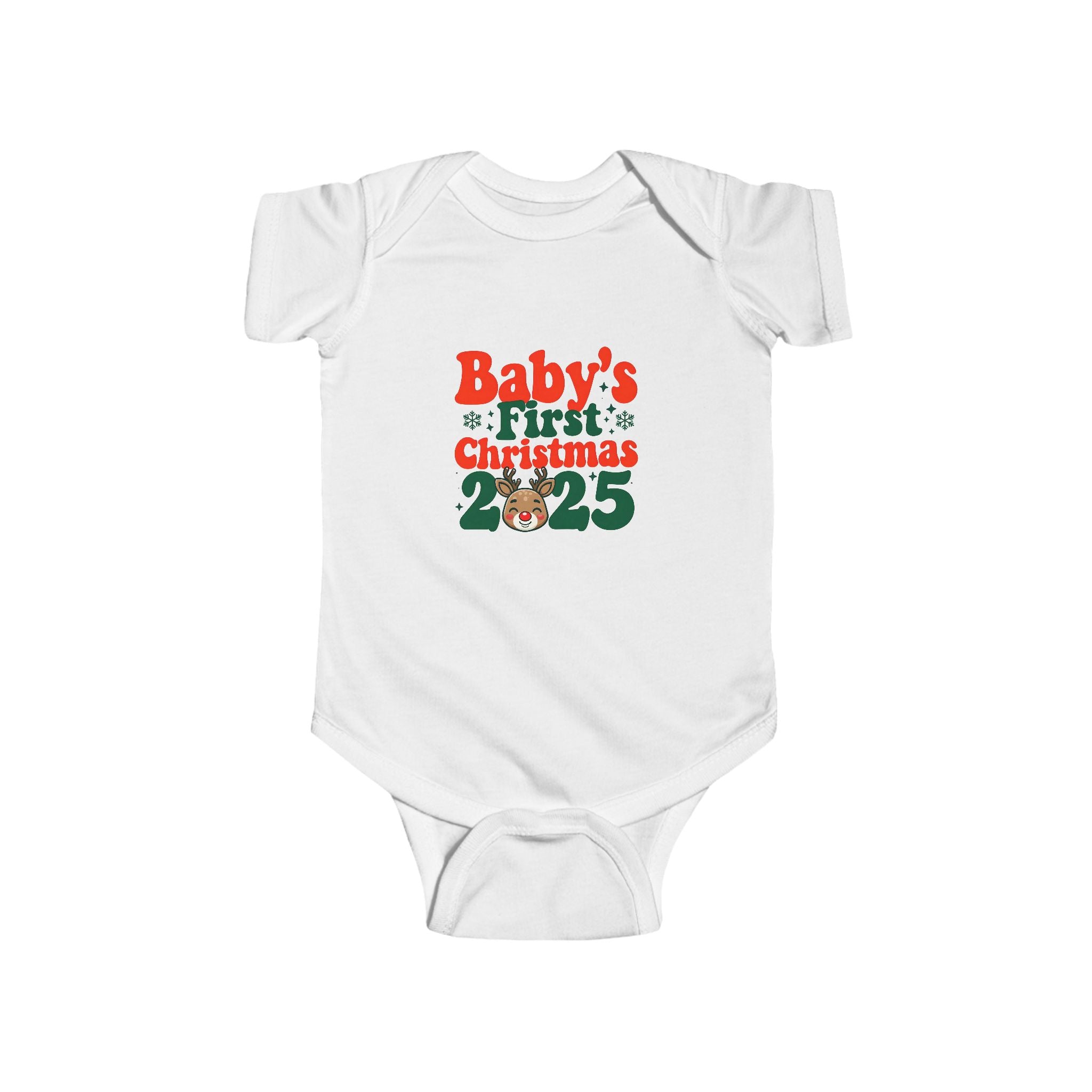 Baby's First Christmas Bodysuit, Infant Christmas Outfit, Holiday Gift, Baby Shower Present, Cute Baby Clothes, 2025 Baby Bodysuit