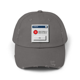 Unisex Distressed Cap Emotionally Unavailable