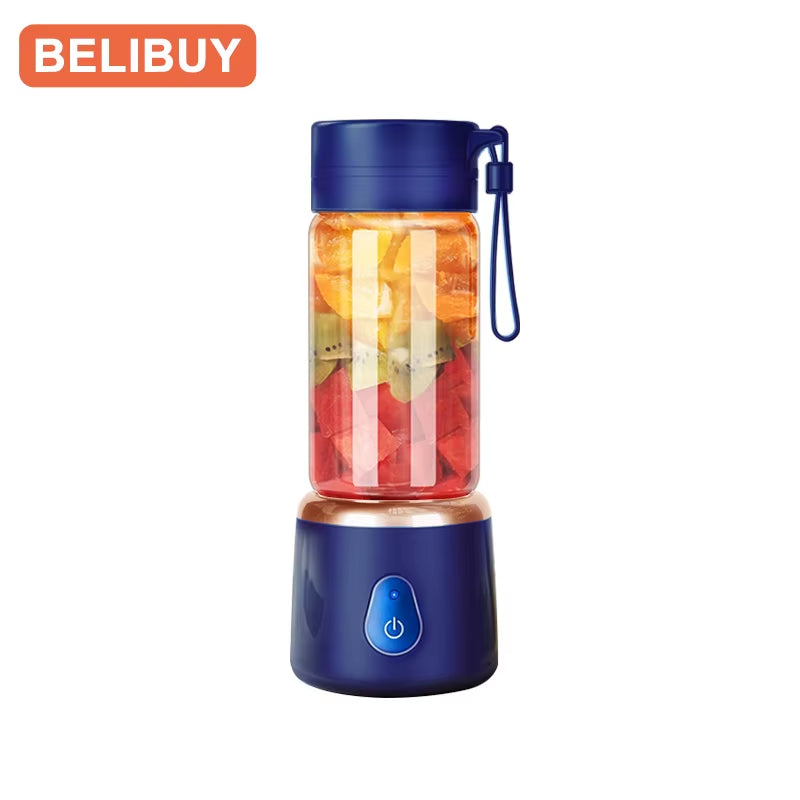 530ML Portable Electric Juicer Blender – USB Rechargeable Smoothie & Fruit Mixer Cup