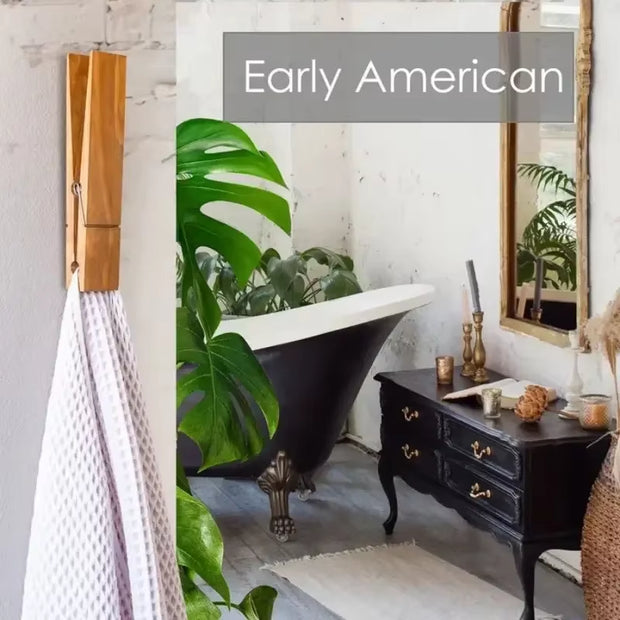 Wooden Clothespin Towel Holder – Rustic Wall-Mounted Bathroom Hook