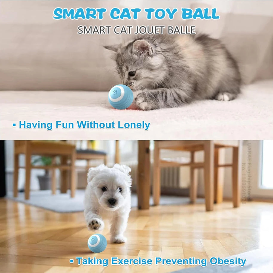 Smart Interactive Cat Toy Ball – Automatic Electric Rolling Ball for Active Cats