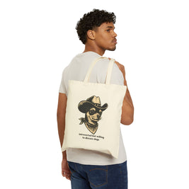 Introverted but willing to discuss dogs tote