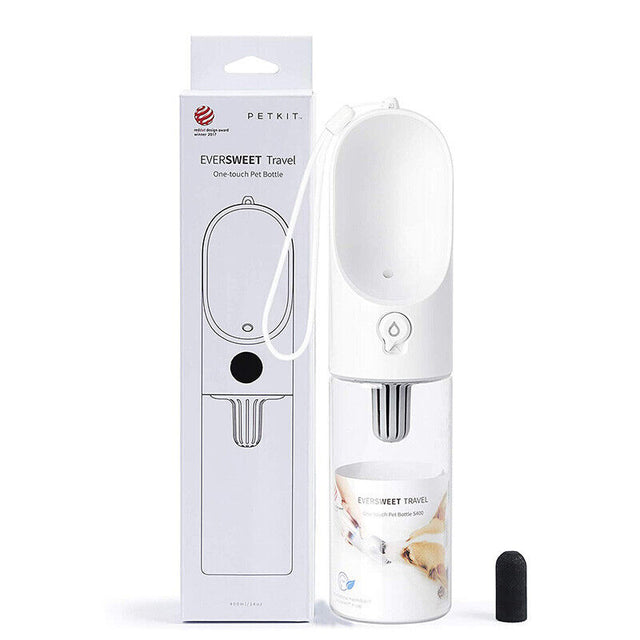 PETKIT Portable Dog Water Bottle – 400ML Travel Pet Hydration Dispenser