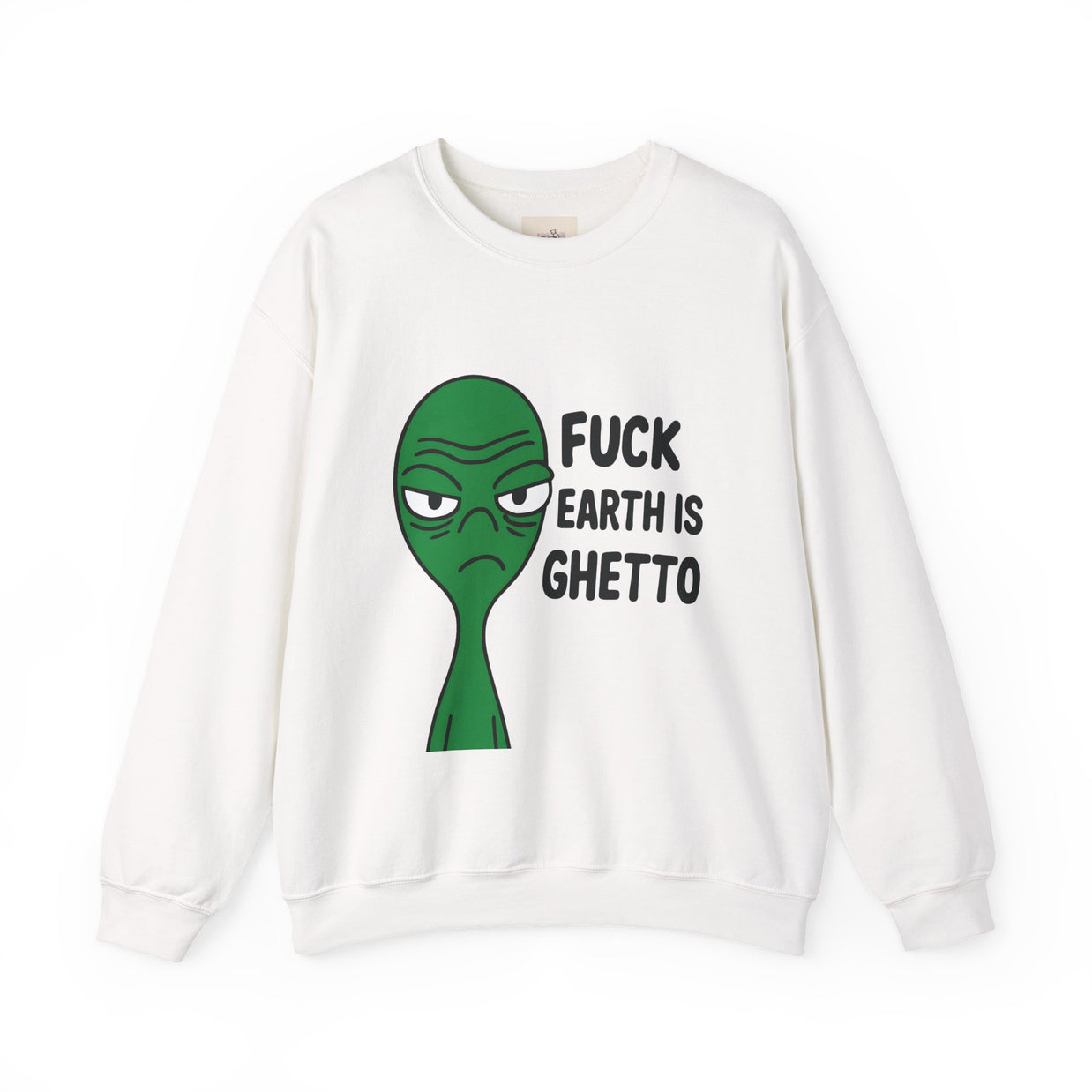 Funny Alien Sweatshirt, Cozy Unisex Crewneck, Unique Gift, Casual Wear, Everyday Humor, Trendy Fashion
