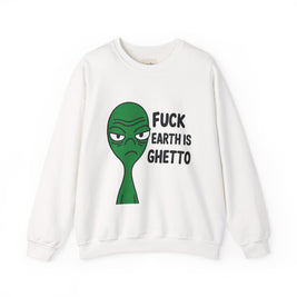 Funny Alien Sweatshirt, Cozy Unisex Crewneck, Unique Gift, Casual Wear, Everyday Humor, Trendy Fashion