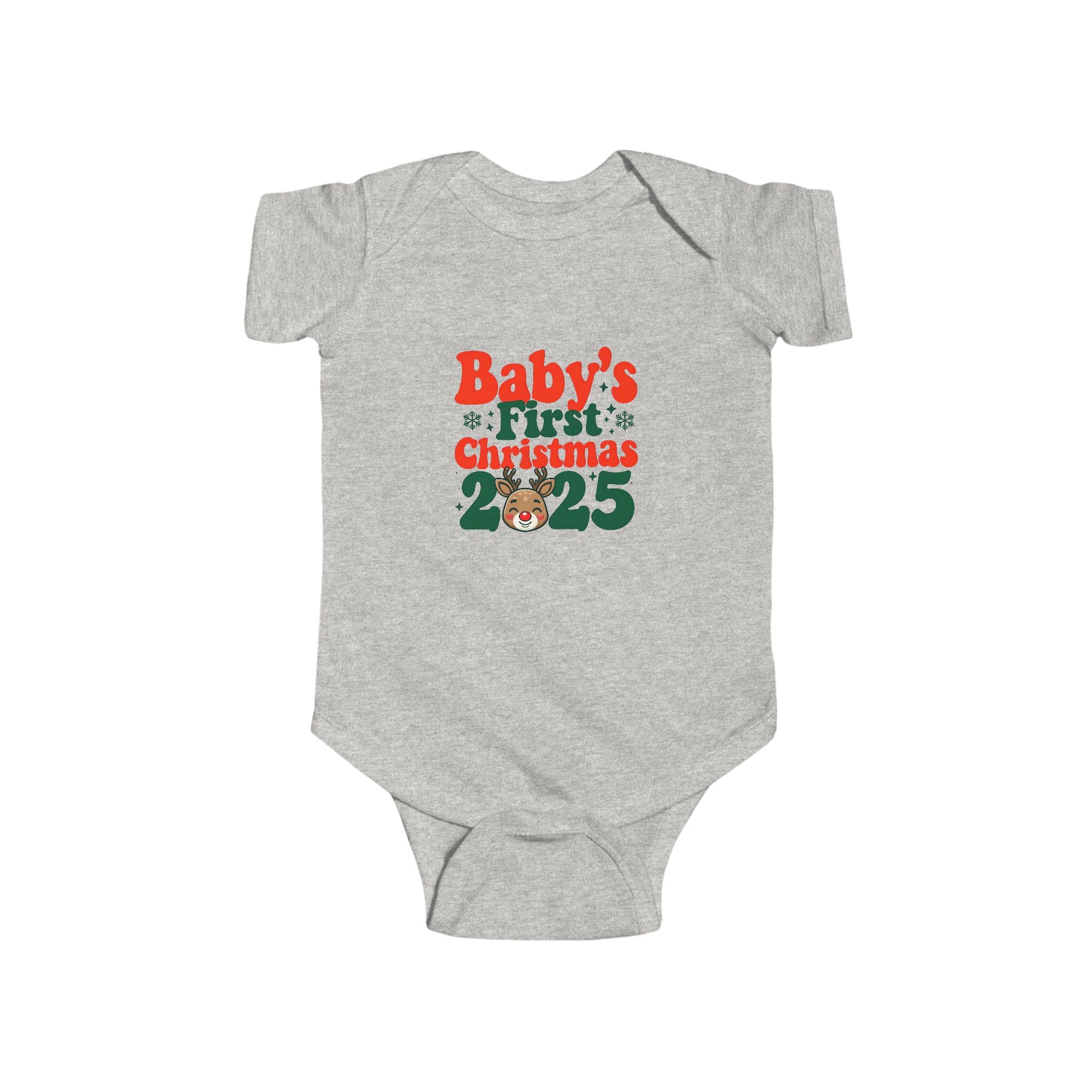 Baby's First Christmas Bodysuit, Infant Christmas Outfit, Holiday Gift, Baby Shower Present, Cute Baby Clothes, 2025 Baby Bodysuit