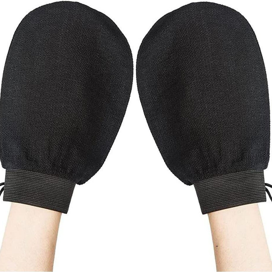 Exfoliating bath gloves