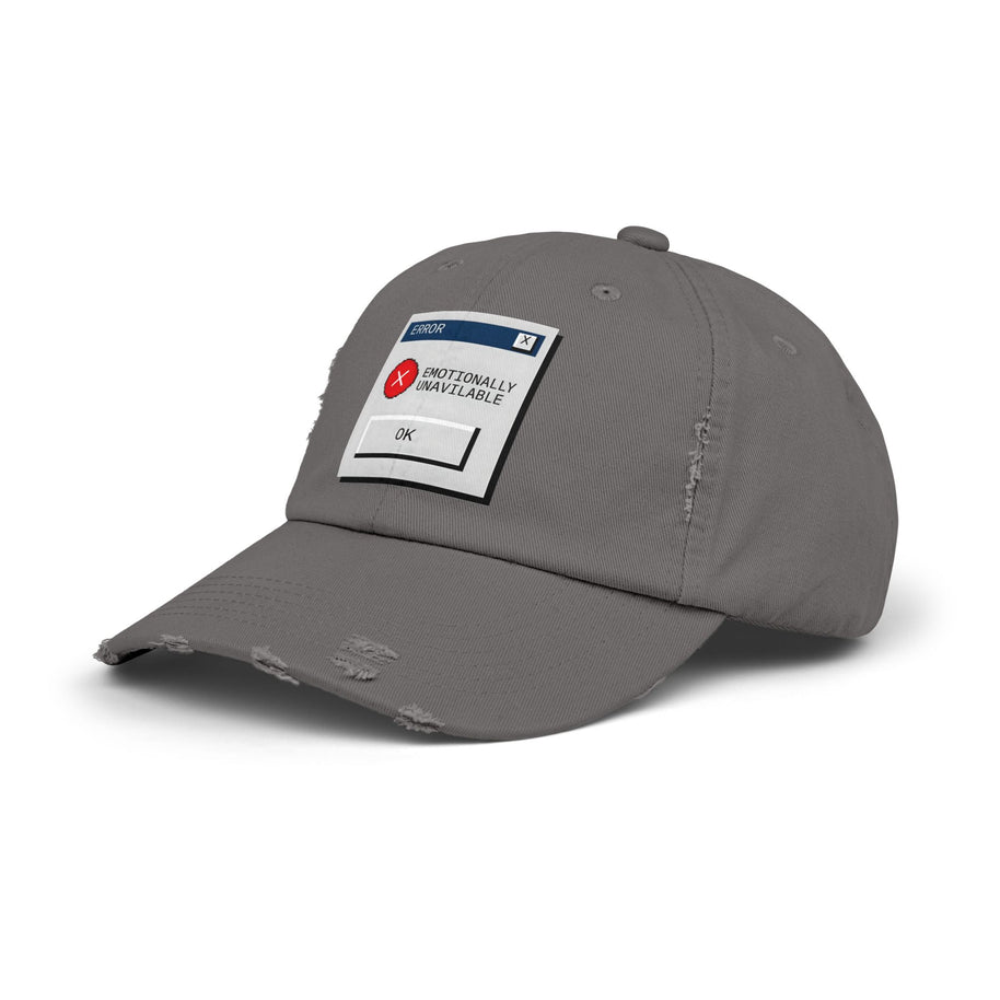 Unisex Distressed Cap Emotionally Unavailable