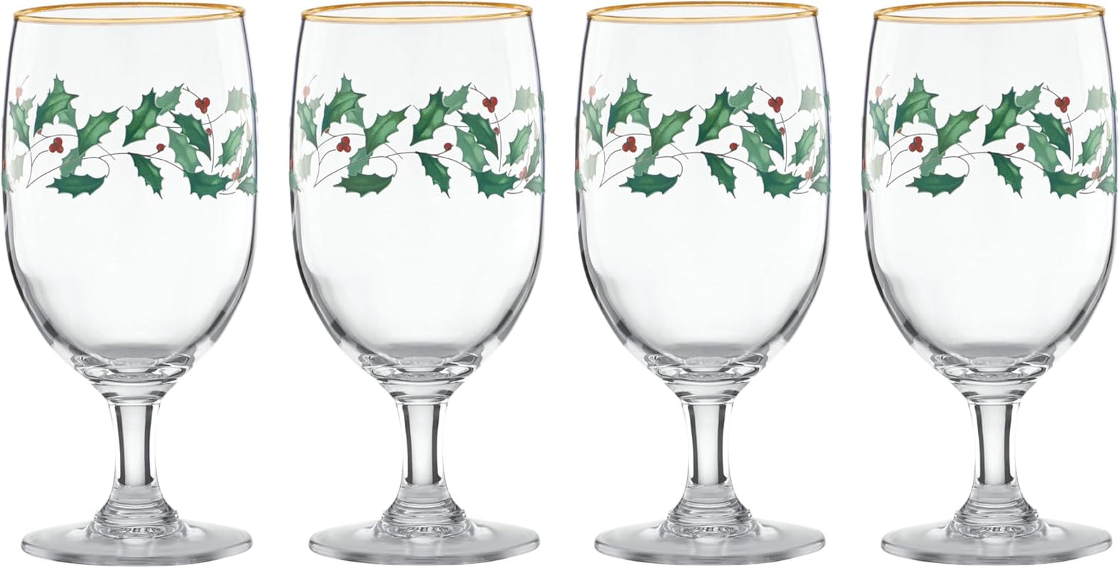 Holiday 4-Piece Iced Beverage Glass Set – Christmas Dinnerware