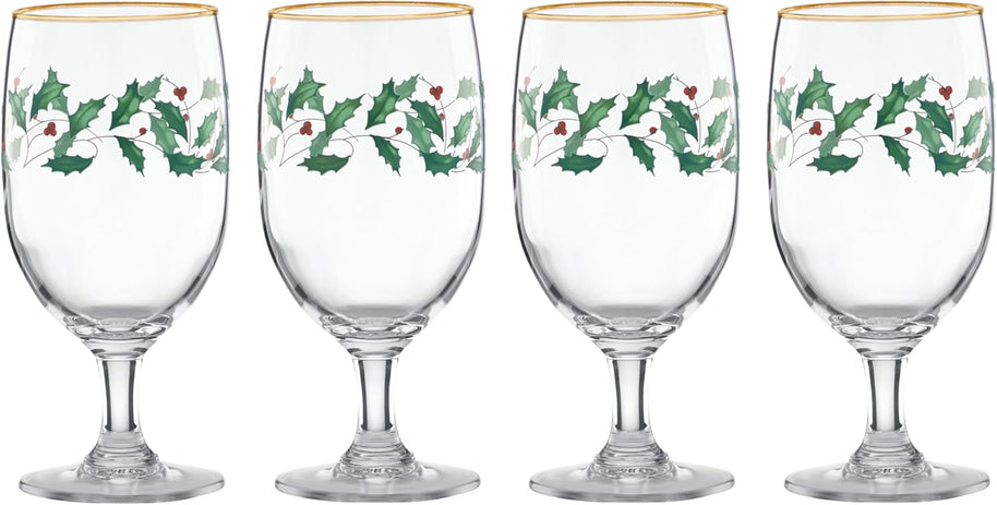 Holiday 4-Piece Iced Beverage Glass Set – Christmas Dinnerware