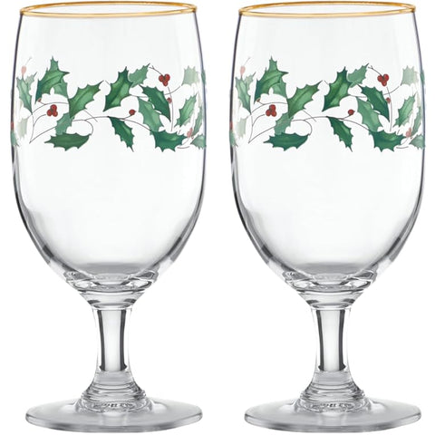 Holiday 4-Piece Iced Beverage Glass Set – Christmas Dinnerware