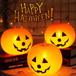 5/10Pcs Halloween Pumpkin LED Luminous Latex Balloon Halloween Decoration Home Outdoor Halloween Pumpkin Decoration
