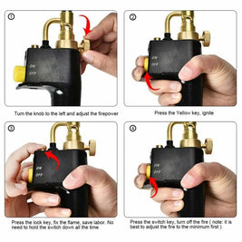 Propane Torch Head High Intensity Mapp Trigger Start Gas Torch Soldering Kit