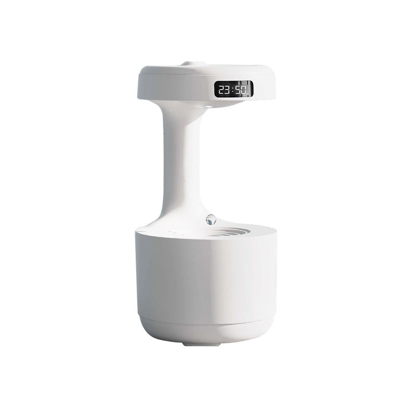 Anti-Gravity Bedroom Humidifier – Large Capacity Aroma Diffuser with Clock & Backflow Mist