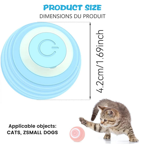 Smart Interactive Cat Toy Ball – Automatic Electric Rolling Ball for Active Cats
